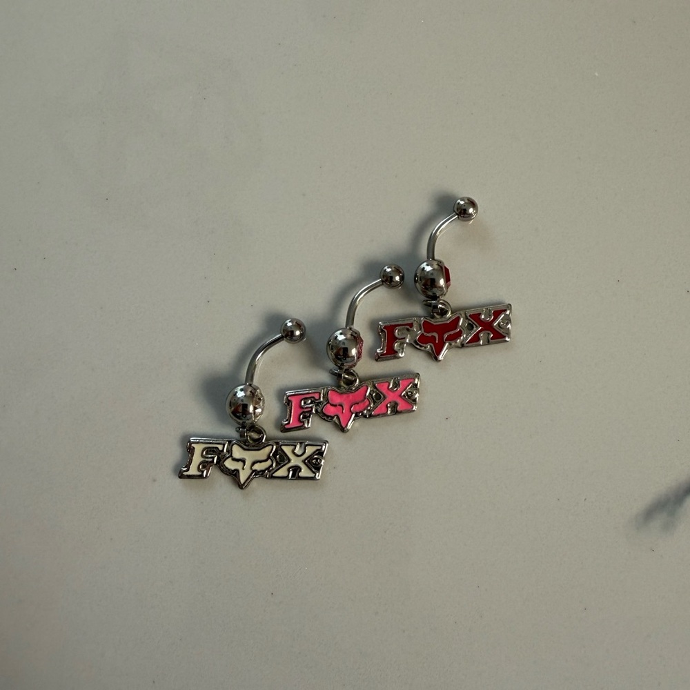 Fox Racing Logo Navel Rings Trio